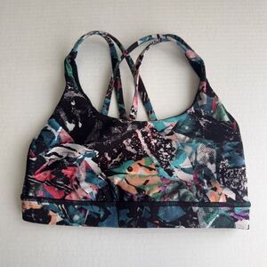 Lululemon‎ Energy Sports Bra Size 4 Color Crush Multi Luxtreme Workout Exercise